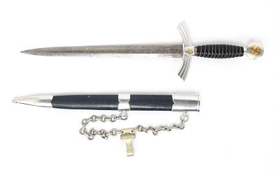 German WWII Luftwaffe First Model Officer's Dress Dagger, Damascus Blade. Germany, Luftwaffe 