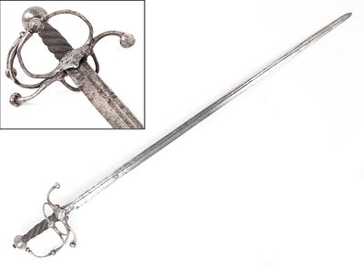 European Riding Backsword, Early 17th C. European (possibly English) riding backsword, circa. 