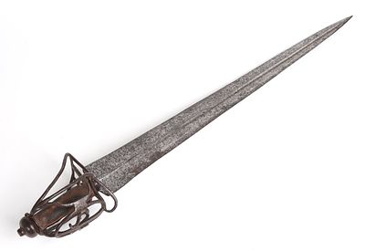 Excellent Basket-Hilted Broadsword, 16th c. and Later. English basket-hilt broadsword 16th 