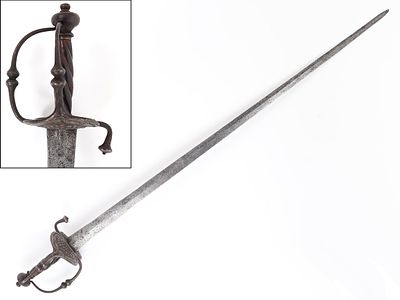 German Broad/Hanger Sword, 17th century. Fine German broad sword or hanger circa 1660-1700. The 