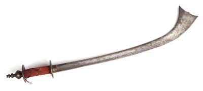 Early Inlaid Nepalese Kora, 17th C. South Asia, Himalayas, Nepal, early example of a Kora with 