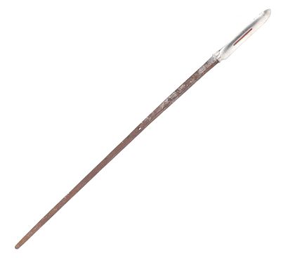 Japanese Yari Spear Head, Signed. Fine Japanese spear head known as a Sei-sankaku Yari or Ginnan 