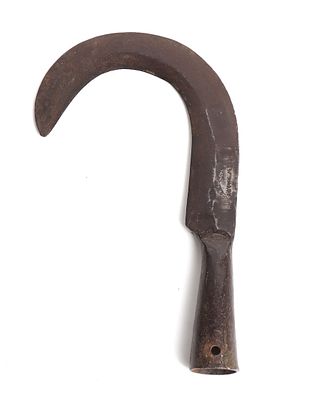 Antique Sickle Sword Head. Antique sickle sword head hand forged from steel, stamp on neck as 