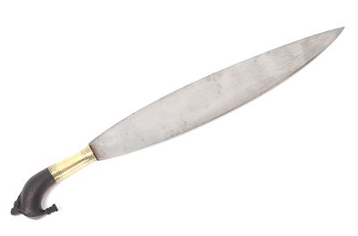 Philippines Moro Barong Sword. Filipino Moro barong sword with kakatua wood handle. Leaf shaped 