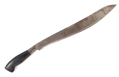 Philippines Luzon Bolo Sword. Filipino Luzon bolo sword with iron sleeve leading to a octagonal 