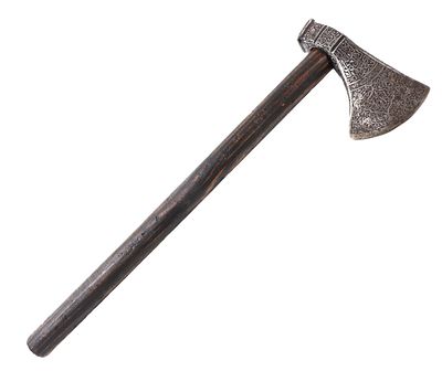 Large Indo-Persian Tabarzin Axe. Handsome intricately detailed Indo-Persian axe also known as a 