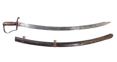 US Model 1812 Cavalry Saber & Scabbard by Starr. U.S. Model 1812 contract cavalry saber and 