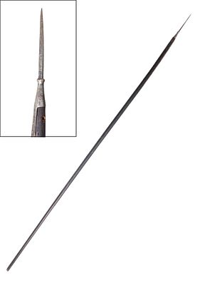 European Spike Polearm, Ex-Higgins Museum. Old vintage or Victorian period polearm with a four 