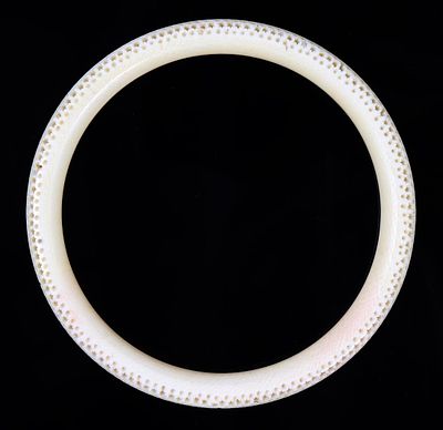 Unique Bone Style Bangle Bracelet. Beautiful light bangle bracelet comprised of a bone or shell 