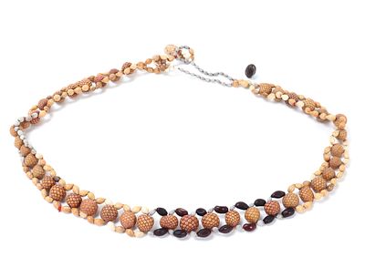 Papua New Guinea Shell & Seed Belt. Sea shell and seed beaded belt or necklace with dozens of 