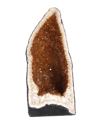Impressive Citrine Geode Cathedral, 47.7 LBS. Large and very impressive sliced section in 