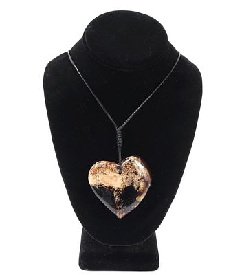 Gorgeous Heart Shaped Natural Raw Amber Necklace. Gorgeous all natural amber mineral specimen 