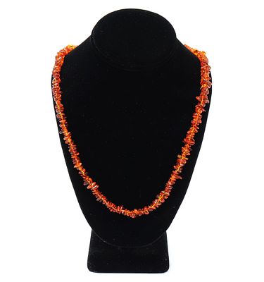 Lovely Chip Seed Amber Necklace. Fine all natural amber chip seed beaded necklace with hundreds 