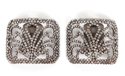 Pair of French "Boucles de Chaussures" Shoe Buckles. Fine pair of French circa 1900 - 1925 steel 