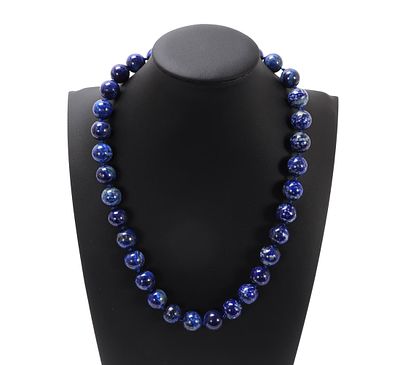 Beautiful All Natural Lapis Lazuli Beaded Necklace. Beautiful all natural lapis lazuli beaded 