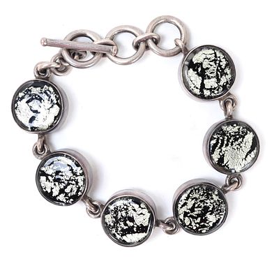 Gorgeous Original Italian Murano Glass Beaded Bracelet. Gorgeous hand made Murano glass beaded 