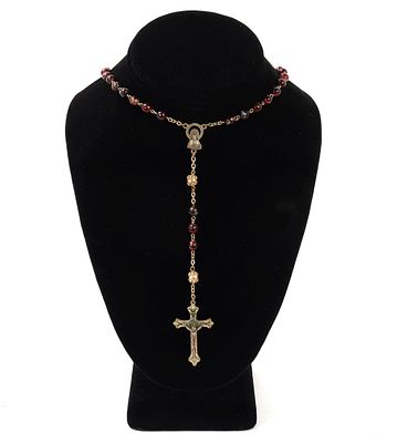 Gorgeous Antique Italian Rosary. Beautiful Italian hand made rosary with beautiful Italian 