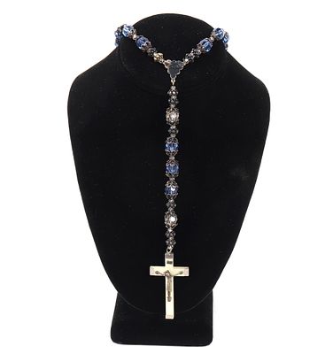Gorgeous Original Italian Sterling Silver Rosary. Beautiful antique rosary made in Italy, marked 