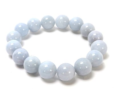 Natural Aquamarine Beaded Bracelet. Beautiful all natural aquamarine beaded bracelet with light 
