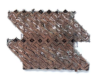Antique Copper Batik Stamp. Old Batik Copper Stamp from Java, Indonesia. These stamps were used 