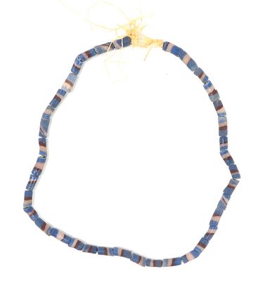 Gorgeous Blue African Trade Bead Necklace. Stunning set of bright blue hand crafted African 