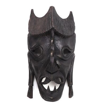 Nepalese Jakhri Folk Art Mask. Identified as a Nepalese Jakhri or shamanic folk art mask, likely 