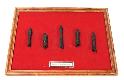 Fine Collection of Five Medieval Arrowheads, 12th-15th C. Identified as medieval, likely 