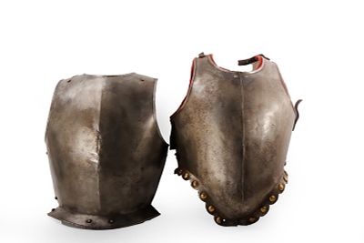 French Style Armor, 19th C. French style theatrical or costume cuirass, 19th century. 