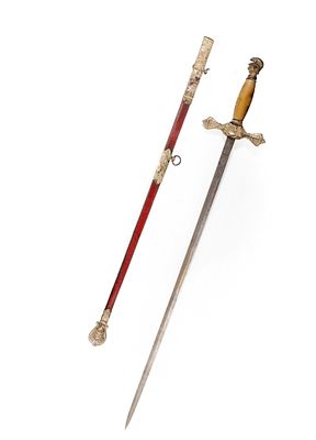M.C. Lilley Masonic Knights Templar Sword, circa 1882-1925. American, circa 1882 to 1925. A 