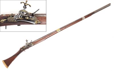 Algerian Miquelet Flintlock Musket, 18th-19th c. Antique Algerian musket miquelet flintlock 