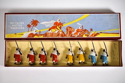 Britains Boxed Set No 187 Arabs of the Desert. Lead soldiers roughly 2.25 inches tall. Movable 