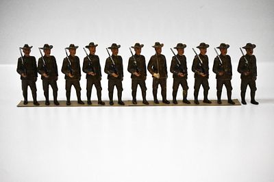 11 Pfeiffer Composition USV Rough Rider Soldiers. US volunteer rough rider Soldiers. 10 Soldiers 