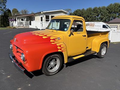 1955 Ford F250. 1955 Ford F-250 – Restored Classic Pickup with Custom Flame PaintUp for auction 