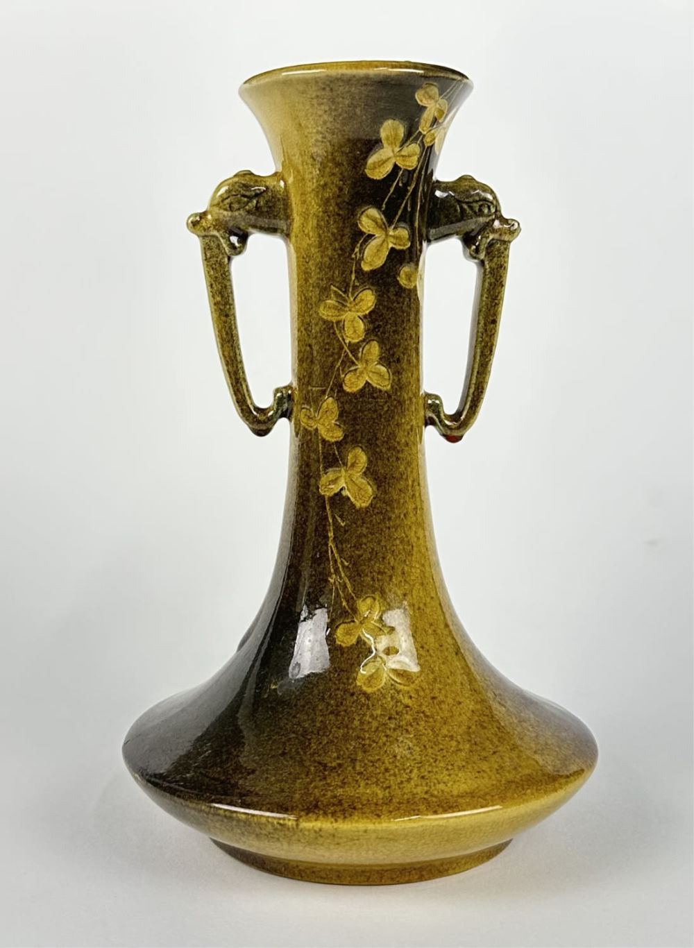 Rookwood Candle Holder 1885. Height: 9"
Note: Crazing seen throughout