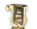 14K Gold Link Bracelet 7 1/2". Weight: 11.34g Width: 7mmImage - 1