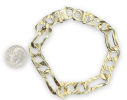 14K Gold Bracelet 8 1/4". Weight: 21.98g Width: 9.7mmImage - 1