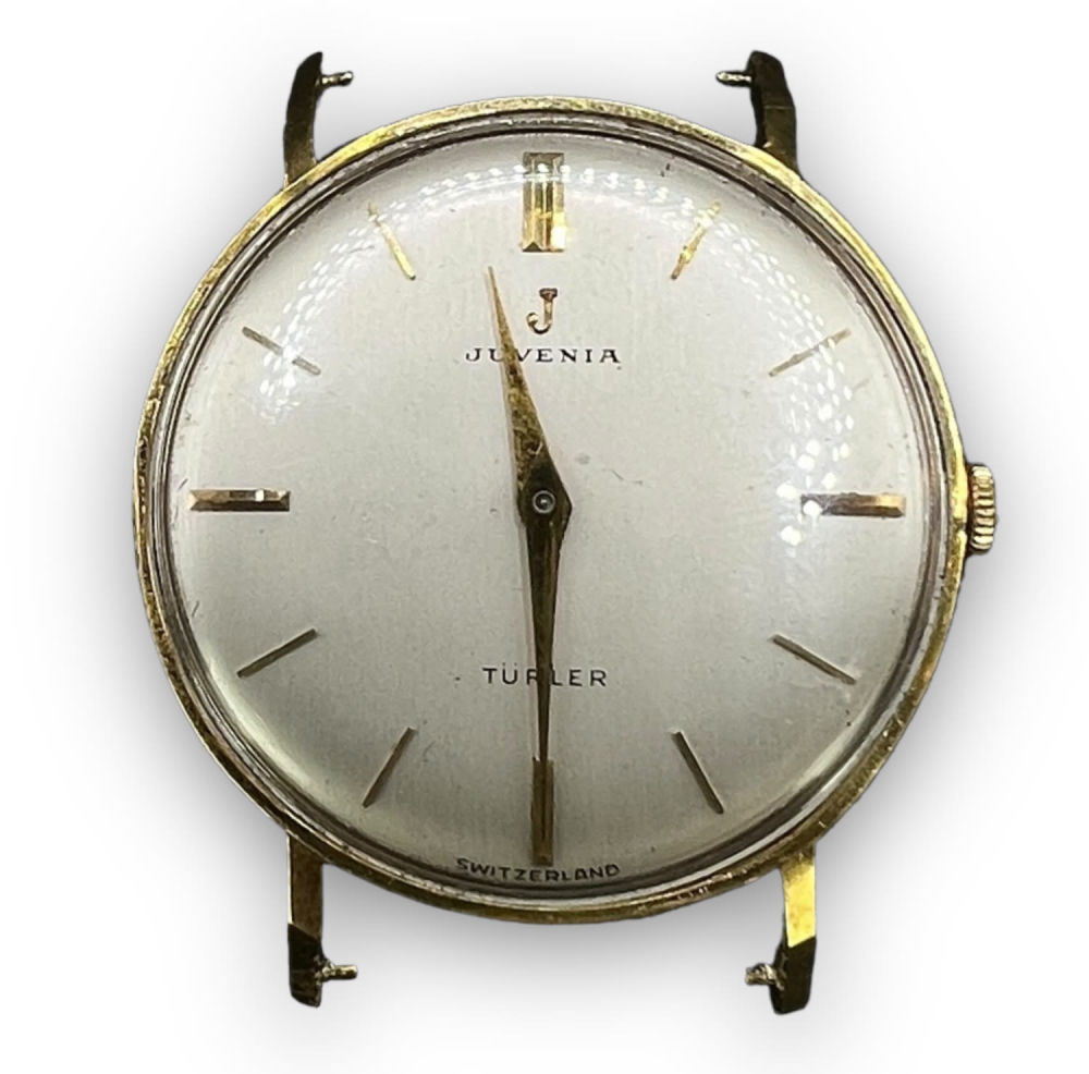 14K Gold Juvenia Mens Watch. Missing Band. Total weight: 20.5g