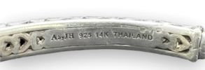 14K Sterling Angela by John Hardy Bracelet. Weight: 23.19g Width: 3"Image - 3