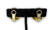18K Mavito Rhodolite Garnet Enamel Earrings. Weight: 29.47g. Width: .87in Clip-on earrings. Some Image - 1
