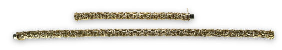 Byzantine 14K Gold Necklace 18" & 14K Bracelet. Necklace Weight: 73.28g Bracelet Weight: 32.65g Image - 5