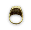 Modernist 14K Gold Ring W/ Sapphire. Ring Size: 6 3/4 Weight: 9.7Image - 3