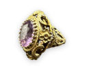 14K Gold & Amethyst Ring. Weight 8.1g Size: 4.5 Light scratches to amethyst.Image - 1