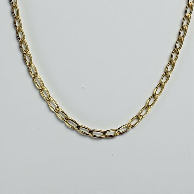 14K Yellow Gold Chain Necklace. Length: 19" 
Weight: 16.9g 
Condition: Very Good with light 