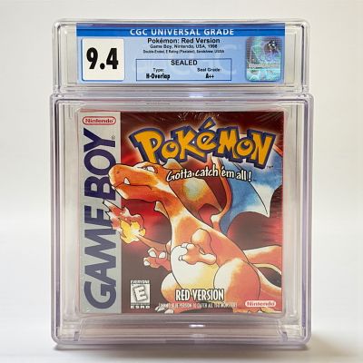 Pokemon Red Version Gameboy Sealed CGC 9.4 A++. Double Ended, E Rating (Pixelated), Sandshrew 