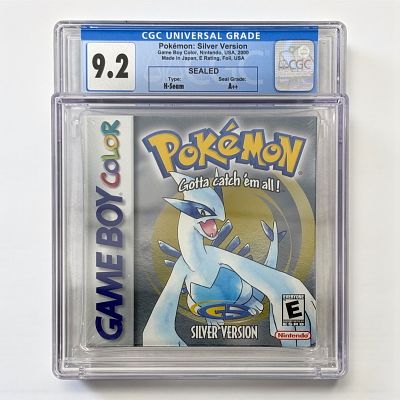 Pokemon Silver Version Gameboy CGC 9.2 A++. Made in Japan, E Rating, Foil, USA 
Condition: 