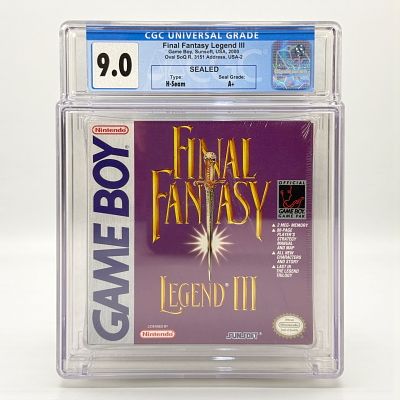 Final Fantasy Legend III Gameboy CGC 9.0 A+. Oval SoQ R, 3151 Address, USA-2 
Condition: In CGC case.