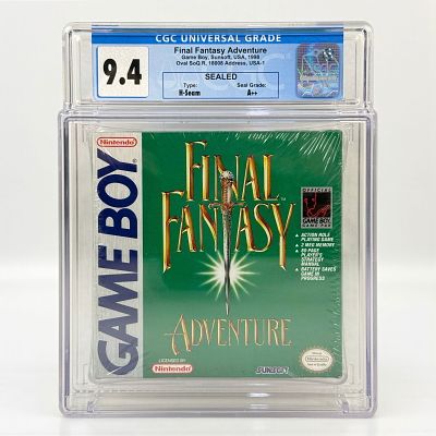 Final Fantasy Adventure Gameboy (Sunsoft) CGC 9.4 A++. Oval SoQ R, 18008 Address, USA-1 