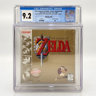 Legend of Zelda Link's Awakening Gameboy Sealed, CGC 9.2 A+. Brand-new 1996 The Legend of Zelda 