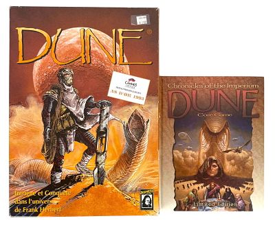 Dune Limited Edition Book & Boardgame. Boardgame Box Size: 13 3/4" x 11" x 2 3/4" 
Condition: 