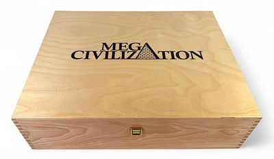Pegasus Spiele Mega Civilization Boardgame L/E. Spiele 999 Complete Wood Box 
Dimensions: 19" x 